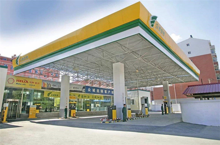 广丰县加气站钢结构网架案例7